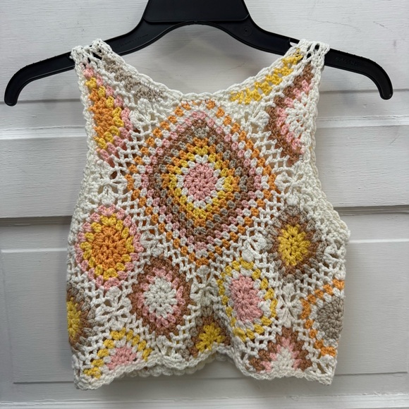 Altar’d State Crochet Granny Square Tank XS Boho Festival - Picture 3 of 8